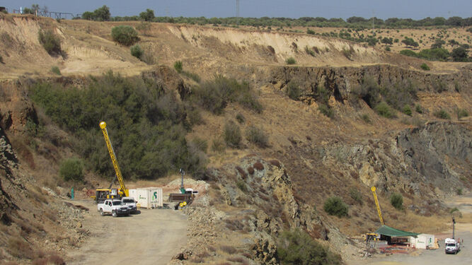 Trabajos previos realizados en 2018 en la antigua mina por parte de técnicos de Minera Los Frailes